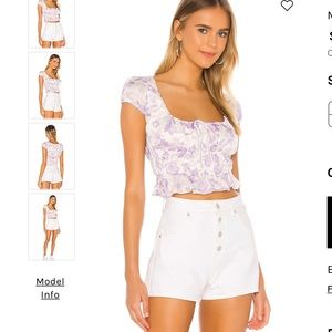 Majorelle cropped blouse